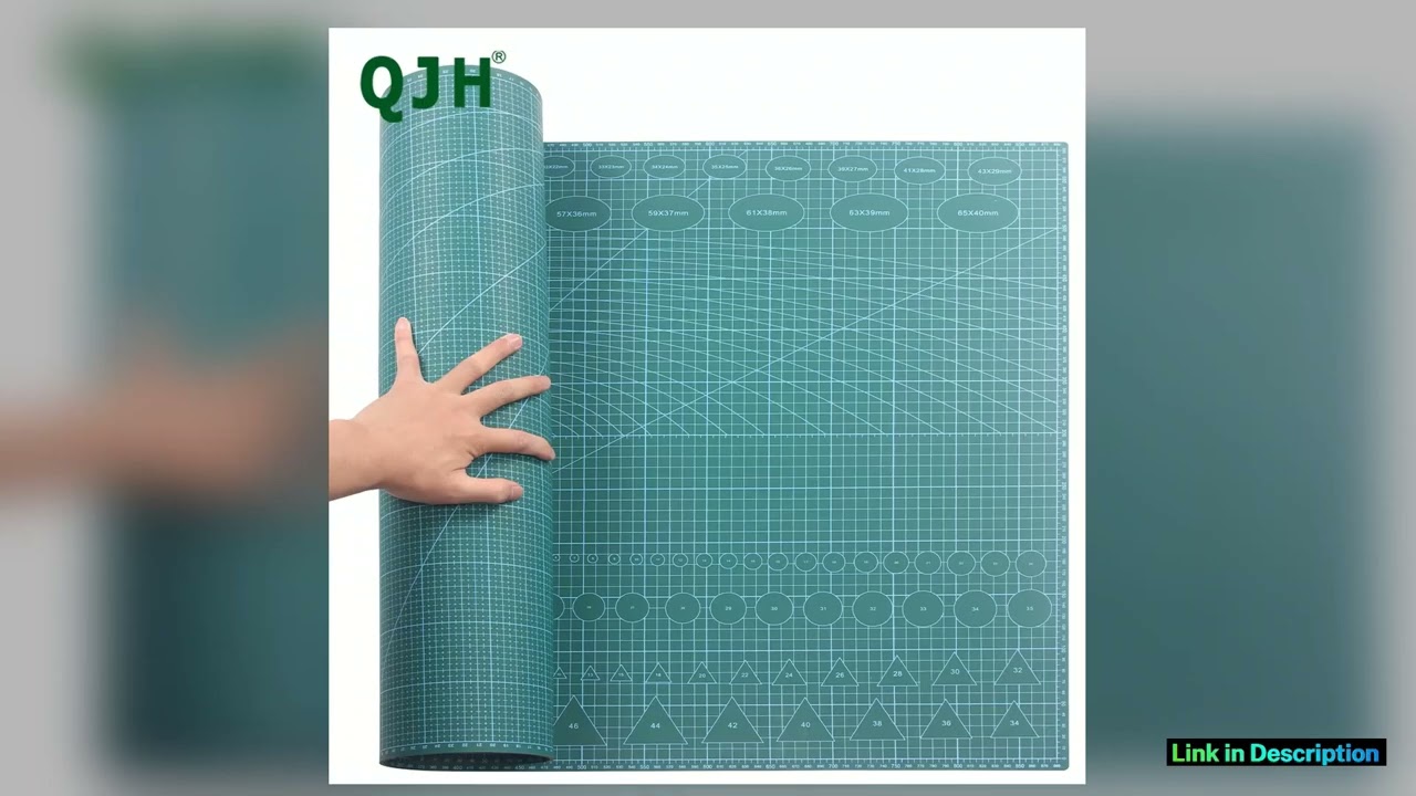QJHA1 DoubleSided SelfHealing PVC Cutting Mat for DIY LeatherCraft Board Large Desktop Protective