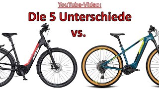 Trekking Ebike vs.  E-MTB - Was ist besser? Bosch CX E-Bikes von KTM und Conway im Vergleich.
