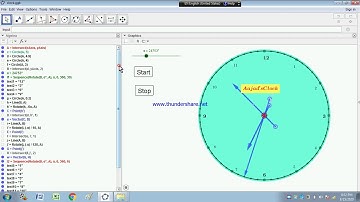 Animated clock on Geogebra
