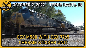 CSX M500 - Horn Salute. Chessie sticker CSX locomotive | October 2, 2022 | Full train