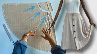 Fermuar Yok - Lastik Yok.. Bu Eteği Dikmek Çok Kolaykalıpsız Dikiş Dersi Önden Düğmeli Etek