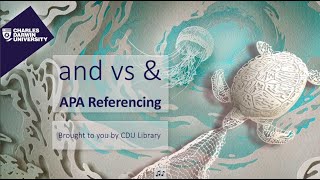 APA Referencing: And vs ampersand