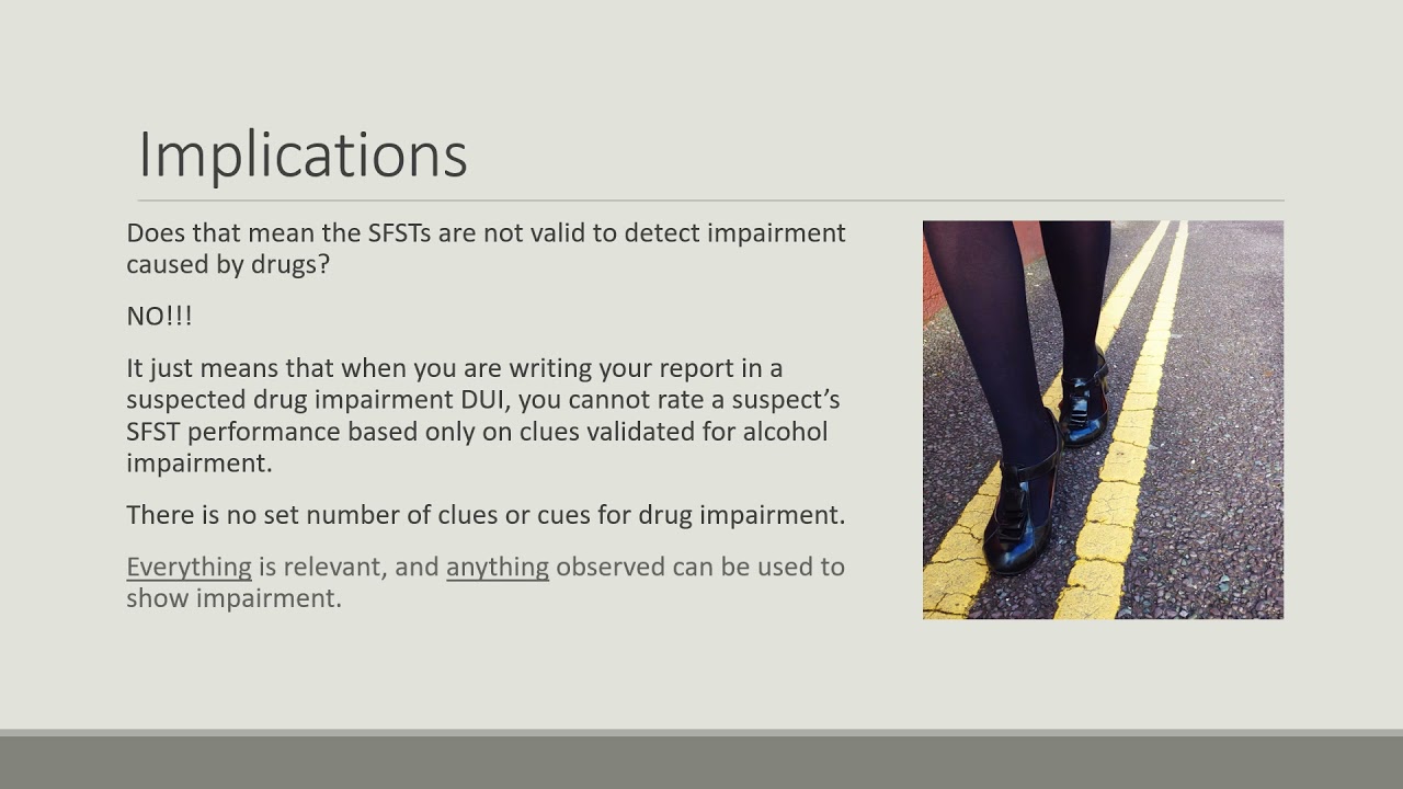 Drug DUIs and FSTs