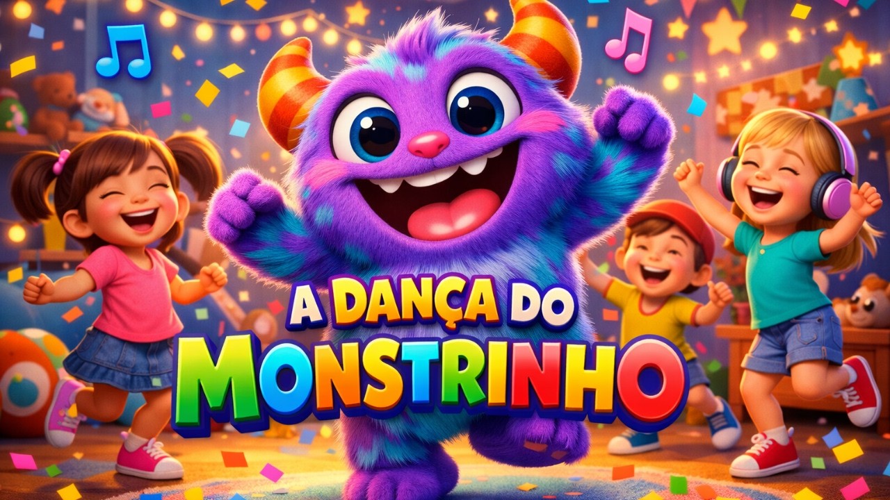 Prepare-se para dançar com A Dança do Monstrinho! 👾🎶 #musicainfantil #criançasfelizes