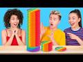 SFIDA TRA IL CIBO GIGANTE E QUELLO MINUSCOLO || Cibo per 24 ore su 123 GO Like!