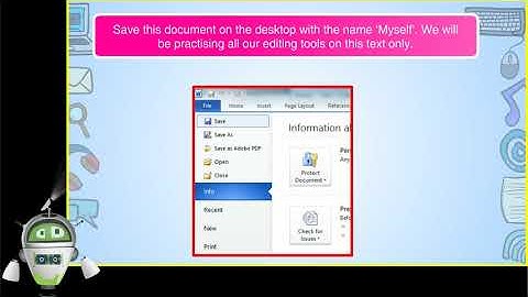 Editing In MS Word 2010 Part 2 | Class 3 Computer | Chapter 4