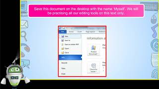 Editing In MS Word 2010 Part 2 | Class 3 Computer | Chapter 4