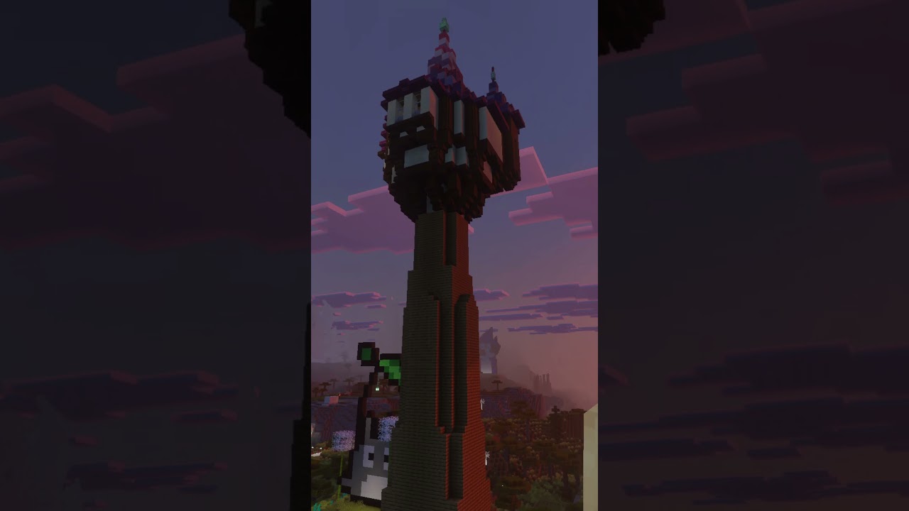 Building the tangled tower in minecraft 