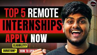 Top 5 Remote Internships & Jobs | AI, Backend, Frontend & Software Internships