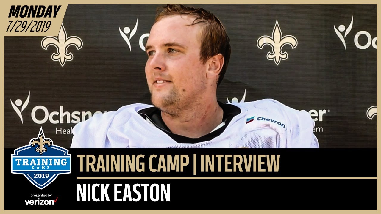 Nick Easton Focused on Getting Better at Saints Training Camp New