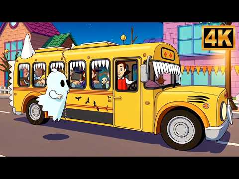 Halloween Wheels on the Bus | Halloween Songs for Kids | Nursery Rhymes