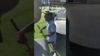 5 year old hits hole in one.         ⛳️ Fort Jackson Golf Course Columbia, SC