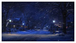 Relaxing Snow Storm Wind Sounds for Deep Sleep Snowfall at Night Ambience