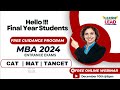 MBA 2024 ENTRANCE EXAMS FREE GUIDANCE PROGRAM #cat #mat2023 #tancet2024