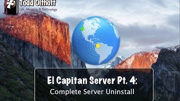 El Capitan Server Part 4: Complete Server Uninstall