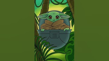 Drawing Baby Yoda from The Mandalorian with Procreate