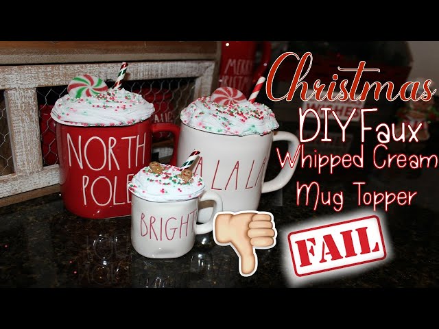 Hot Chocolate Mug Topper Faux Whipped Cream Mug Topper Rae Dunn