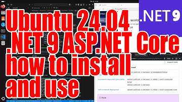 Ubuntu 24.04 .NET 9 ASP.NET Core how to install and use tutorial - February 2025 - 55332f0e
