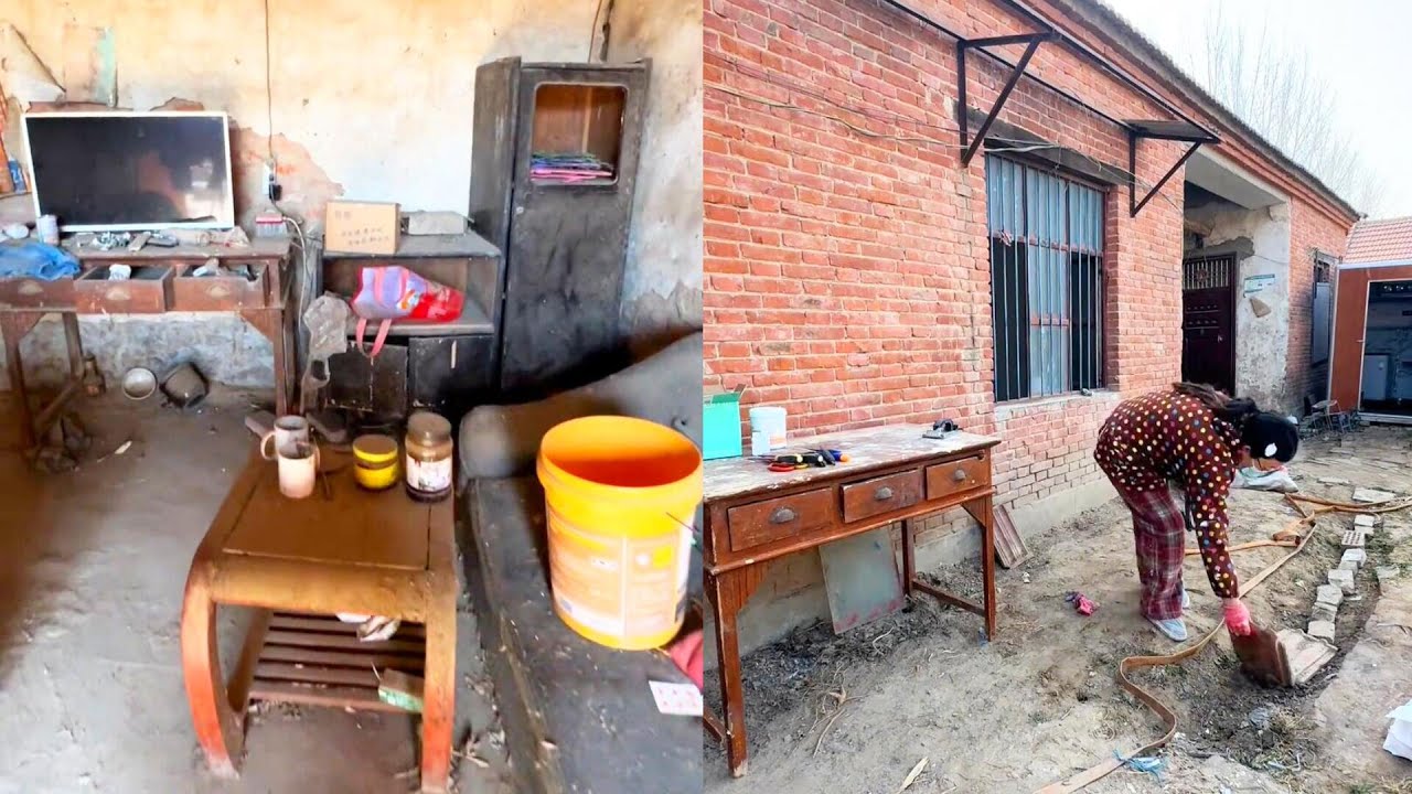 Single-parent girl remodels dad's dirty house and takes care of sick dad