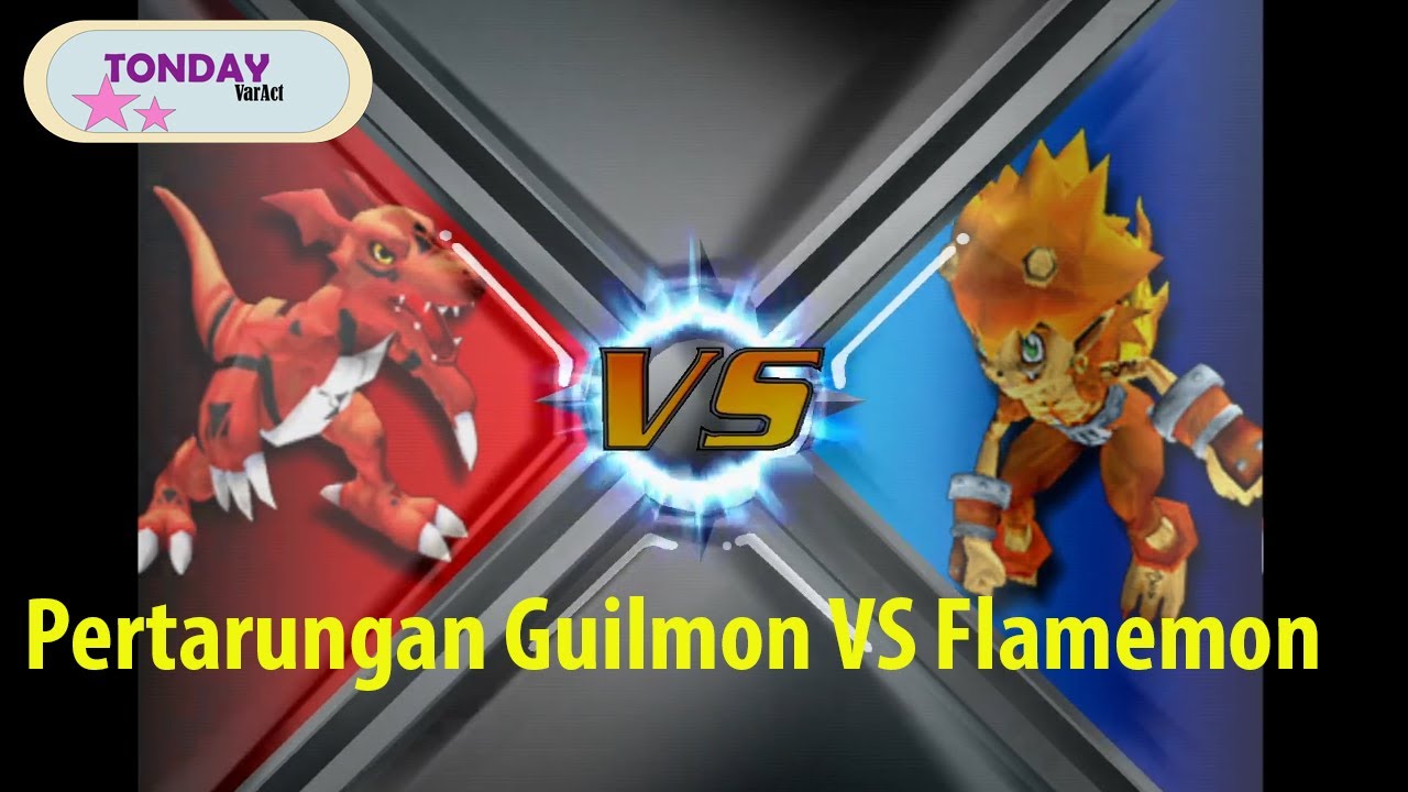 Pertarungan Guilmon VS Flamemon ( Digimon Rumble Arena 2 ) 2 Player