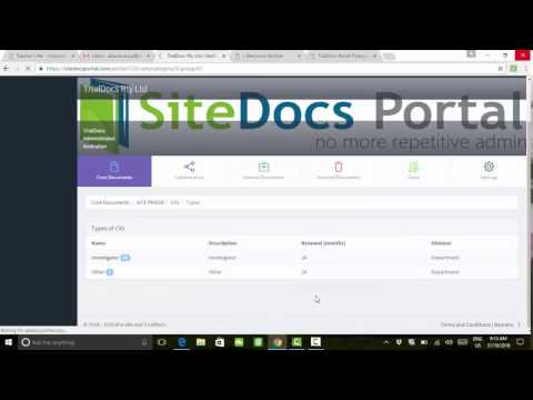 SiteDocs Portal _CoreDocuments