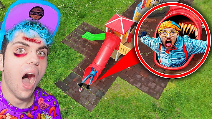 SLIDE EATER EAT BLIPPI CATCHES by the DRONE!