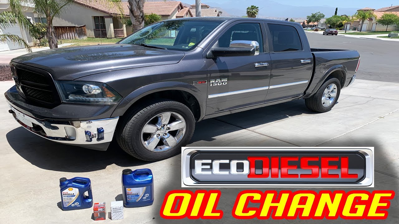 RAM 1500 EcoDiesel Oil Change - YouTube