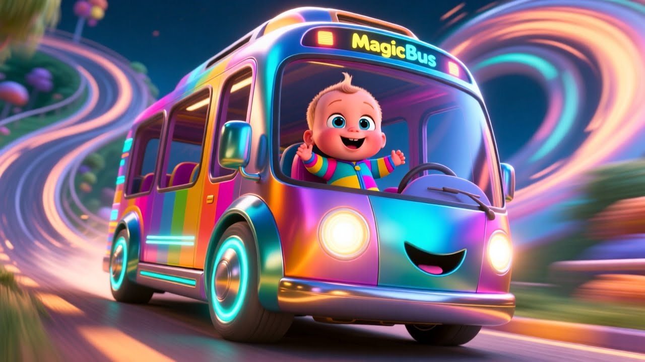 Holiday Park MagicBus 🚌🎄 Fun Christmas Song and Learning Rhyme for Kids | Baby Holiday Ride
