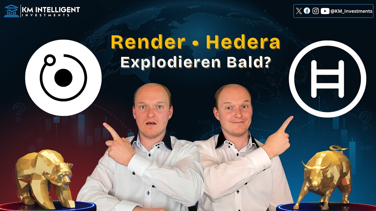 Render & HBAR Hedera Kursanalyse 🔍 Bullischer Ausbruch oder 50% Korrektur? Chartanalyse