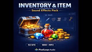 Inventory & Item Sound Effects Pack – UI Sounds for Games (Royalty Free SFX)