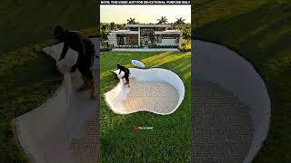 আইফোনের স্টাইলে এ কেমন জাদুকরী পুকুর! 🤯✨ | Unique Pool Construction #facts