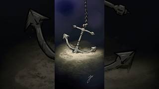 Digitally drawing an anchor ⚓️ adobe procreate art drawing artist arttutorial