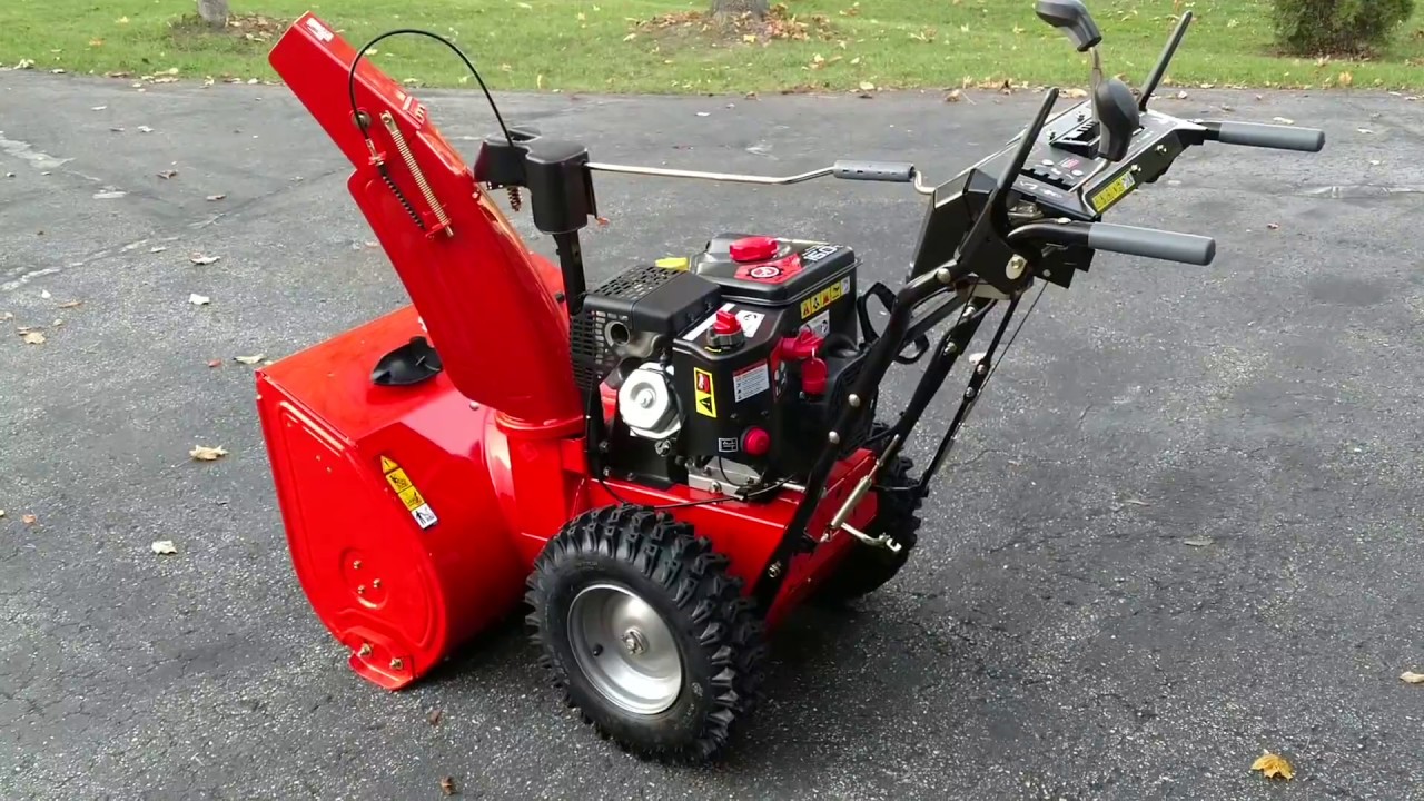 My new Ariens Deluxe 28 SHO Snowblower! First time starting it! Let it ...