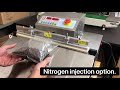 Nitrogen injection for coffee bags. Heat sealer with vacuum and gas injection option for coffee.