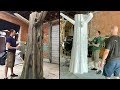 Carving a tree out of EPS (Styrofoam) - Hot wire sculpting technique