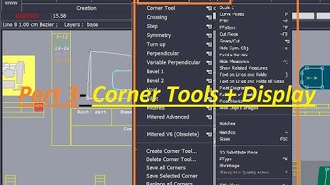 Lectra V8r1 Full Basic to Advanced Course part 03 Corner Tools + Display