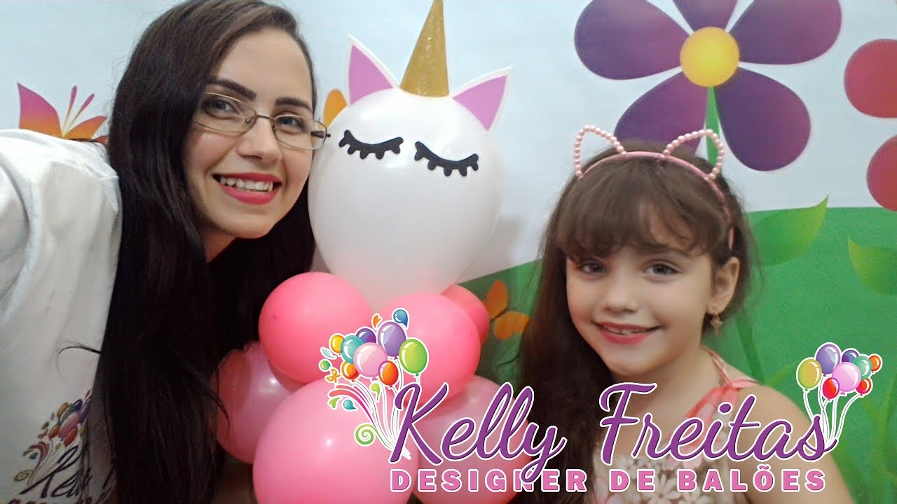 Centro de Mesa - Unicórnio de balão