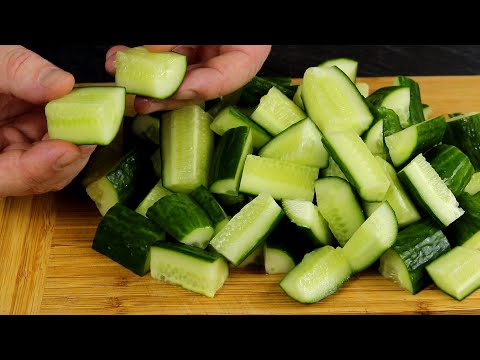 Вкуснятина из огурцов 😋 Просто нарежьте огурцы ДОЛЬКАМИ🥒 Простой и вкусный рецепт закусочных огурцов
