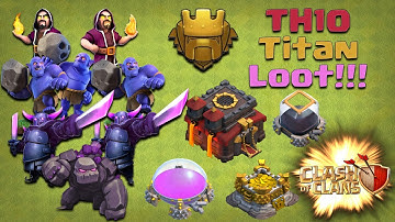TH10 Loot Attack Strategy - Titan League - 7k Dark Elixir Loot - Clash of Clans
