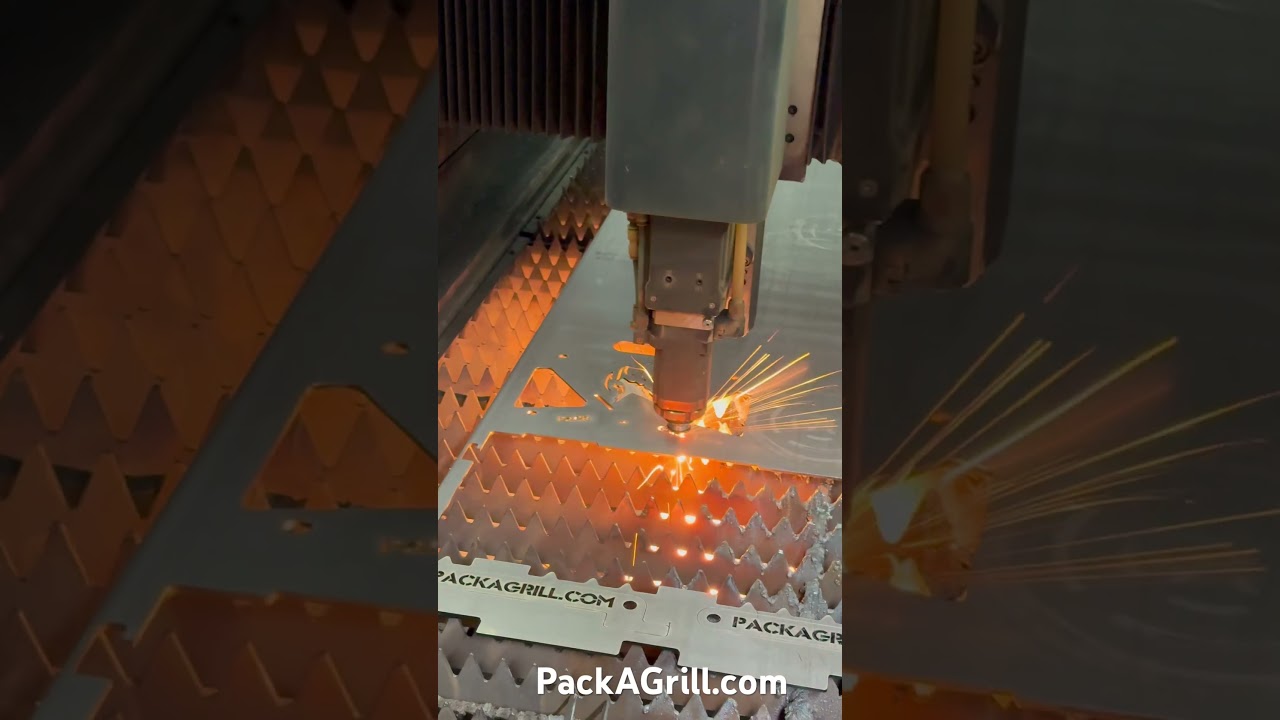 Collapsible grill in the making. Packagrill.com