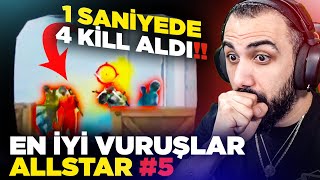 1 SANİYEDE 2 TAKIMI YOK ETTİ!  EN İYİ VURUŞLAR ALLSTAR #5 | PUBG MOBILE