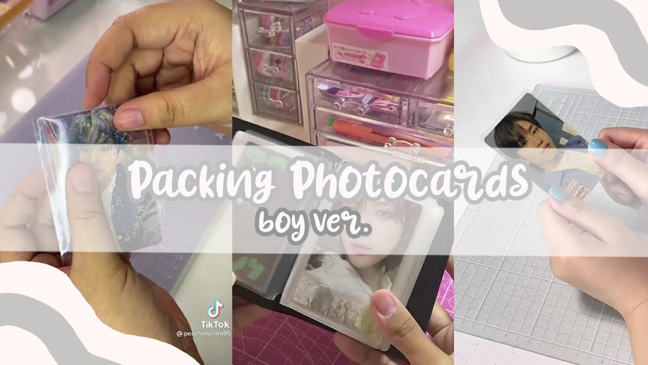Packing Photocards ASMR | Boy ver.🥛🥞 | Tiktok Compilation