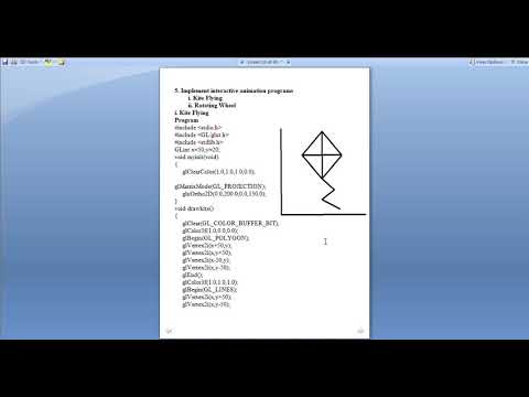 cg lab assignment- Flying kite