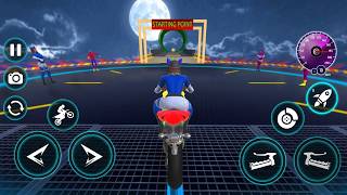 Super Hero Bike Mega Ramp Simulator - Extreme Motocross Dirt Bike Stunt Racing - Android Gameplay #2 screenshot 1