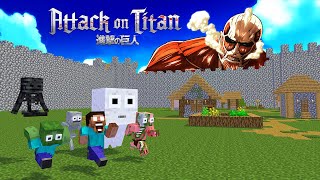 Monster School : Attack On Titan  Funny Minecraft Animation