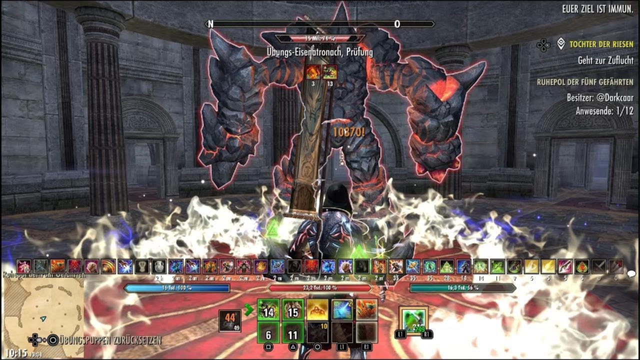 The Elder Scrolls Online DPS Test - YouTube