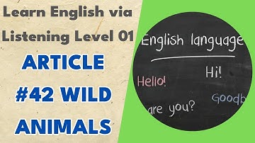 Article #42 Wild Animals - Learn English via Listening Level 01