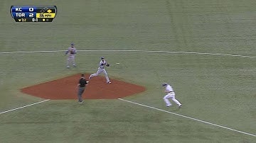KC@TOR: Escobar starts an inning-ending double play