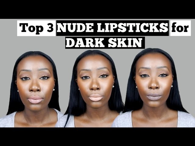 Top 3 NUDE LIPSTICKS for DARK SKIN | DYDY XOXO class=