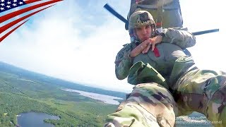 [GoPro View] US Paratrooper Airborne Jump from CH-47 Chinook Using MC-6 Parachute